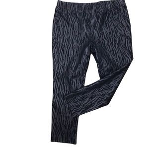 SOFT SURROUNDINGS BLACK ZEBRA PRINT stretch pants leggings